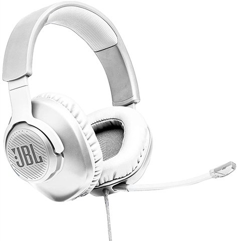 JBL Quantum 100 Wired Over-Ear Gaming Headphones With Mic White