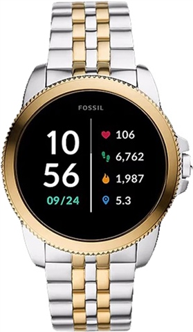 Fossil Men Gen 5E FTW4051 Smartwatch Two Tone Stainless Steel, A