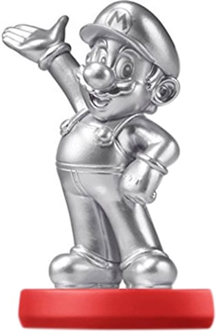 Nintendo Amiibo Super Mario Collection Silver Mario (Red Base) - CeX ...