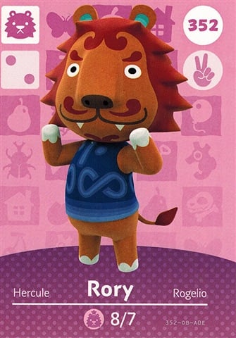 Rory #352 Animal Crossing Amiibo Card – Horizon Series 4, Mint Condition, Never Scanned 10 thumbnail image
