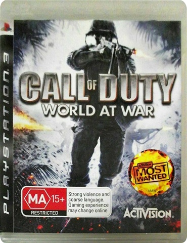 ps3 cover call of duty waw ps3
