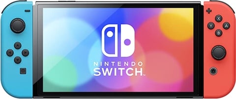 Switch Console, 64GB OLED Neon Red/Blue Joy-Con, Discounted - Main Image