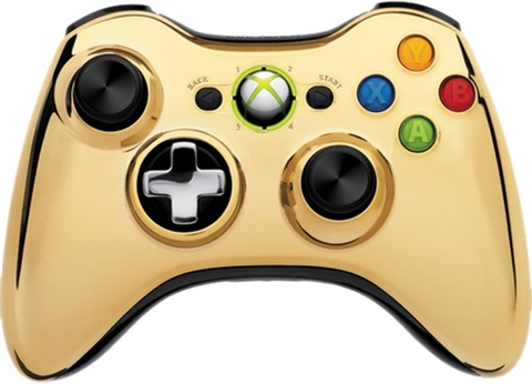 Renewed Xbox 360 Wireless Controller Gold Chrome Edition